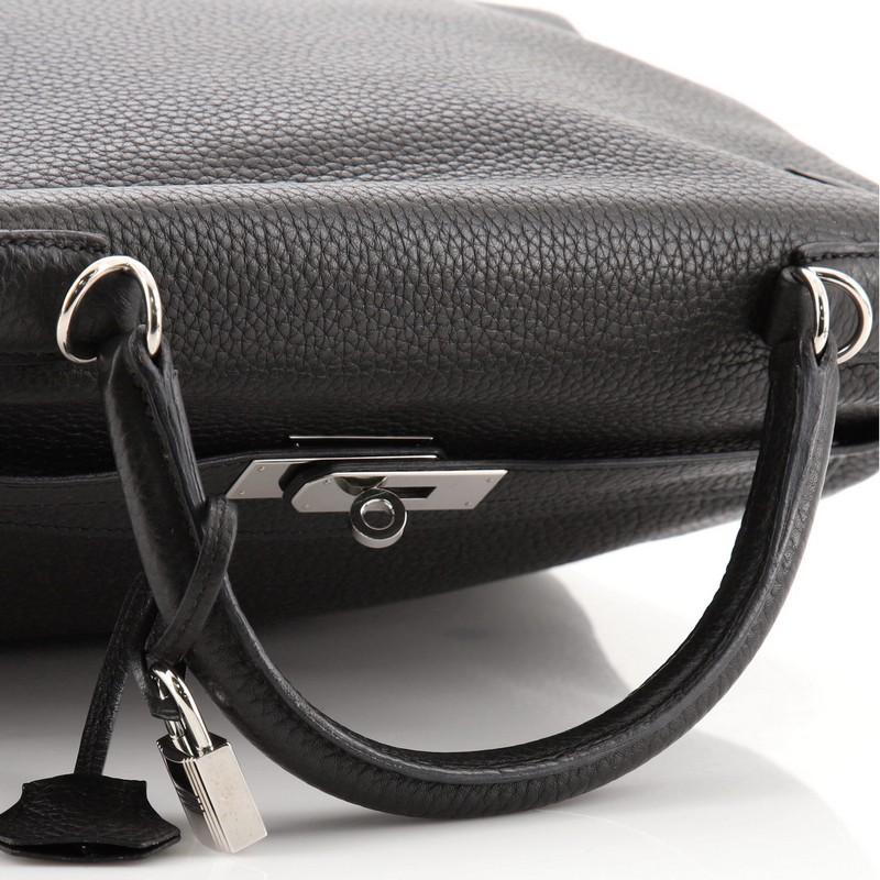 Hermes Kelly Handbag Plomb Clemence with Palladium Hardware 35 3