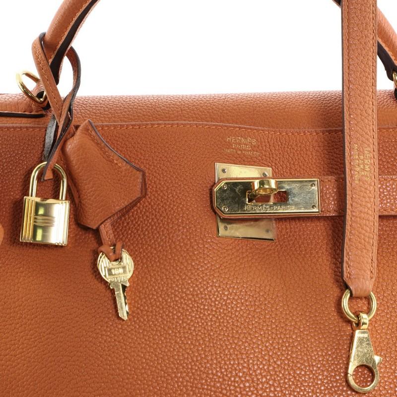  Hermes  Kelly Handbag Potiron Togo with Gold Hardware 32 1