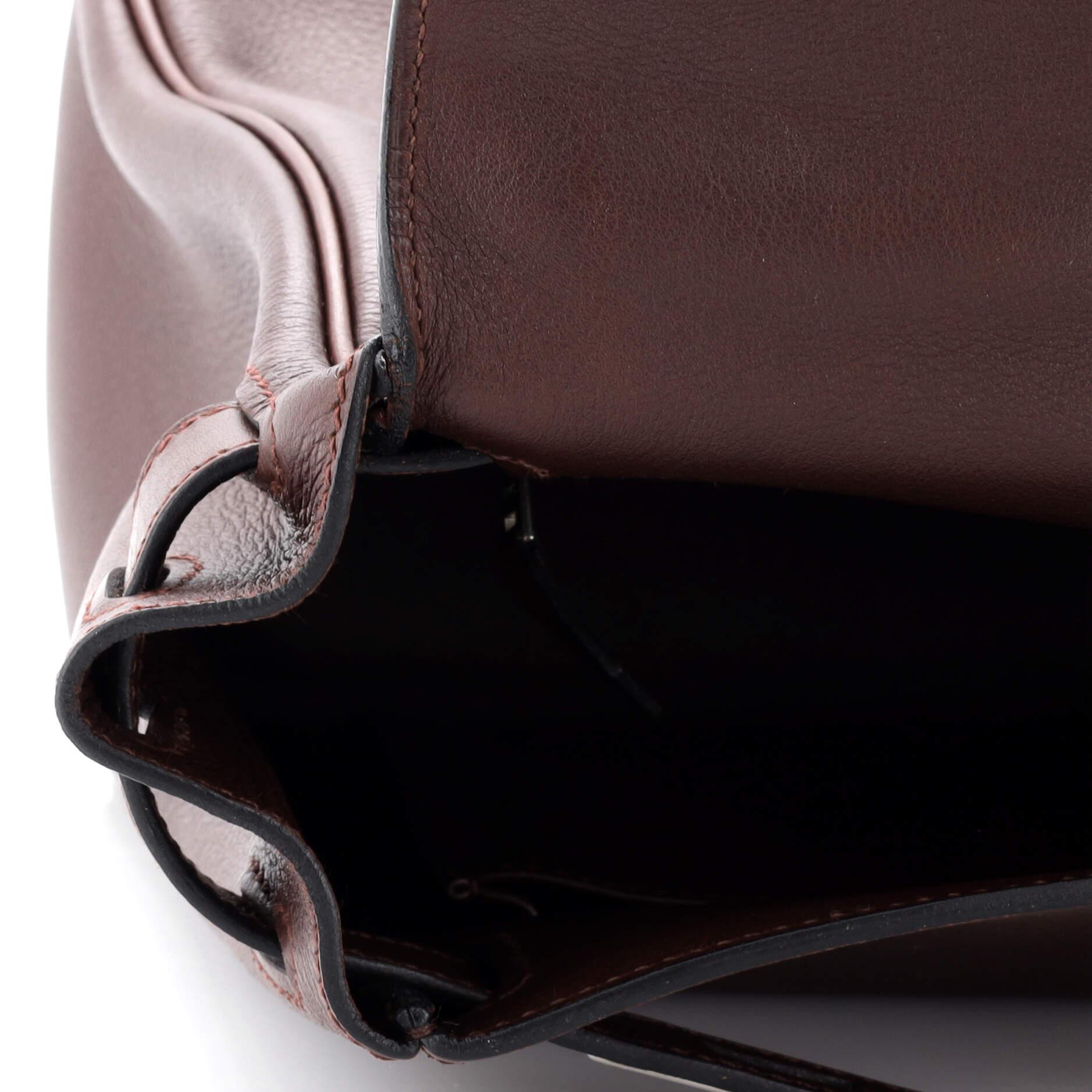 Hermes Kelly Handbag Prune Swift with Palladium Hardware 28 6