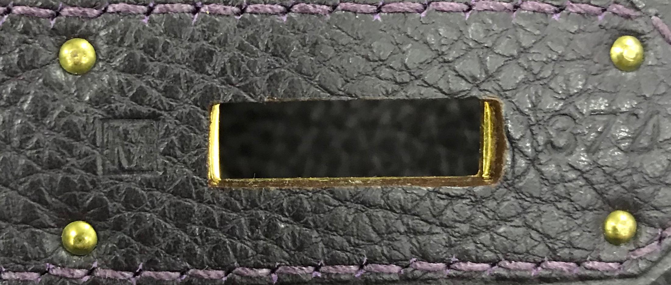 Hermes Kelly Handbag Raisin Togo with Gold Hardware 40 5