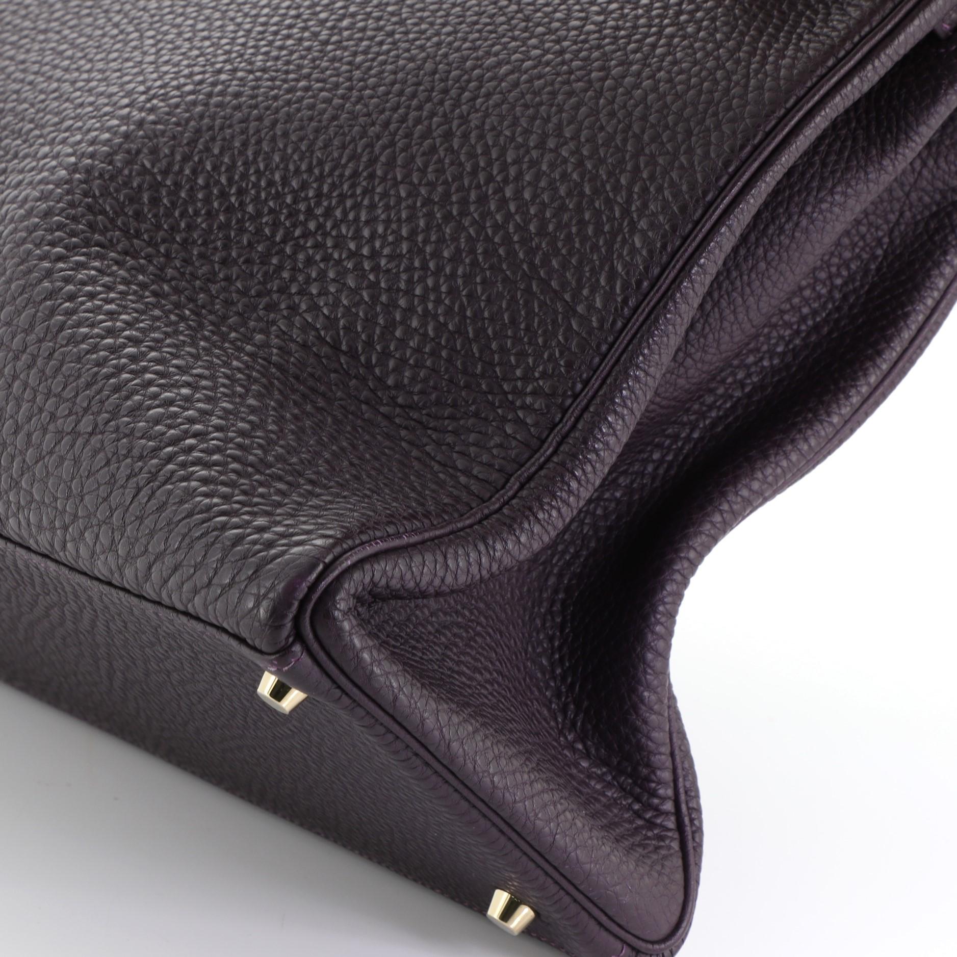 Hermes Kelly Handbag Raisin Togo with Gold Hardware 40 2