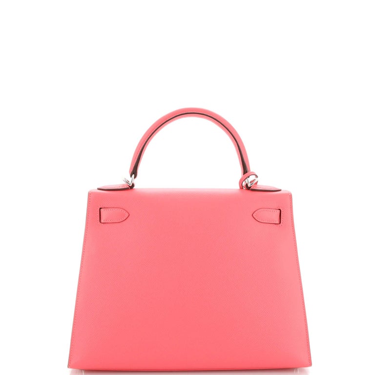 Hermès Rose Azalee Mini Kelly Pochette of Epsom Leather with Palladium  Hardware, Handbags & Accessories Online, Ecommerce Retail