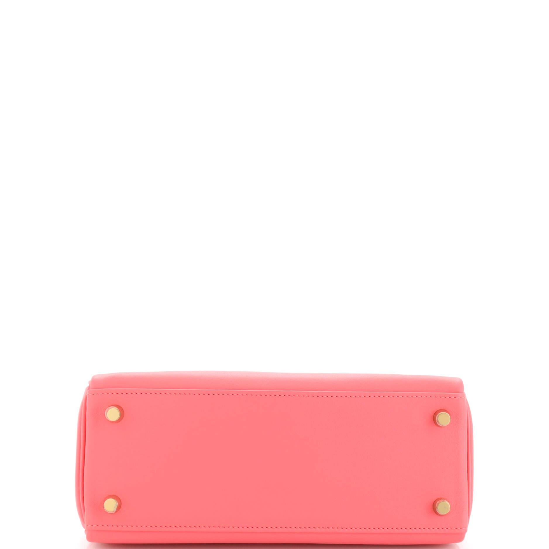 Hermes Kelly Handbag Rose Azalée Swift with Gold Hardware 25 1