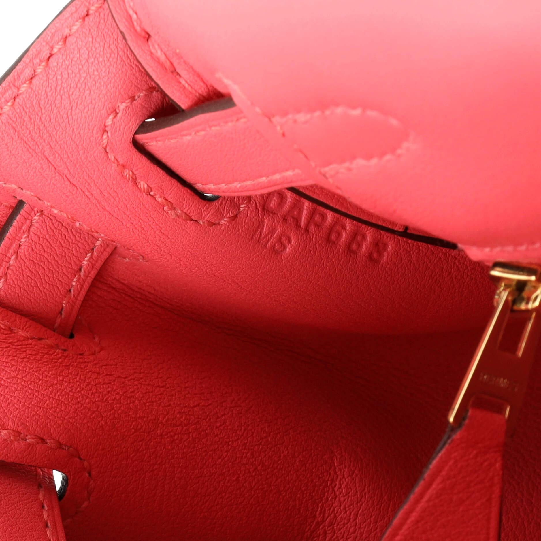 Hermes Kelly Handbag Rose Azalée Swift with Gold Hardware 25 5