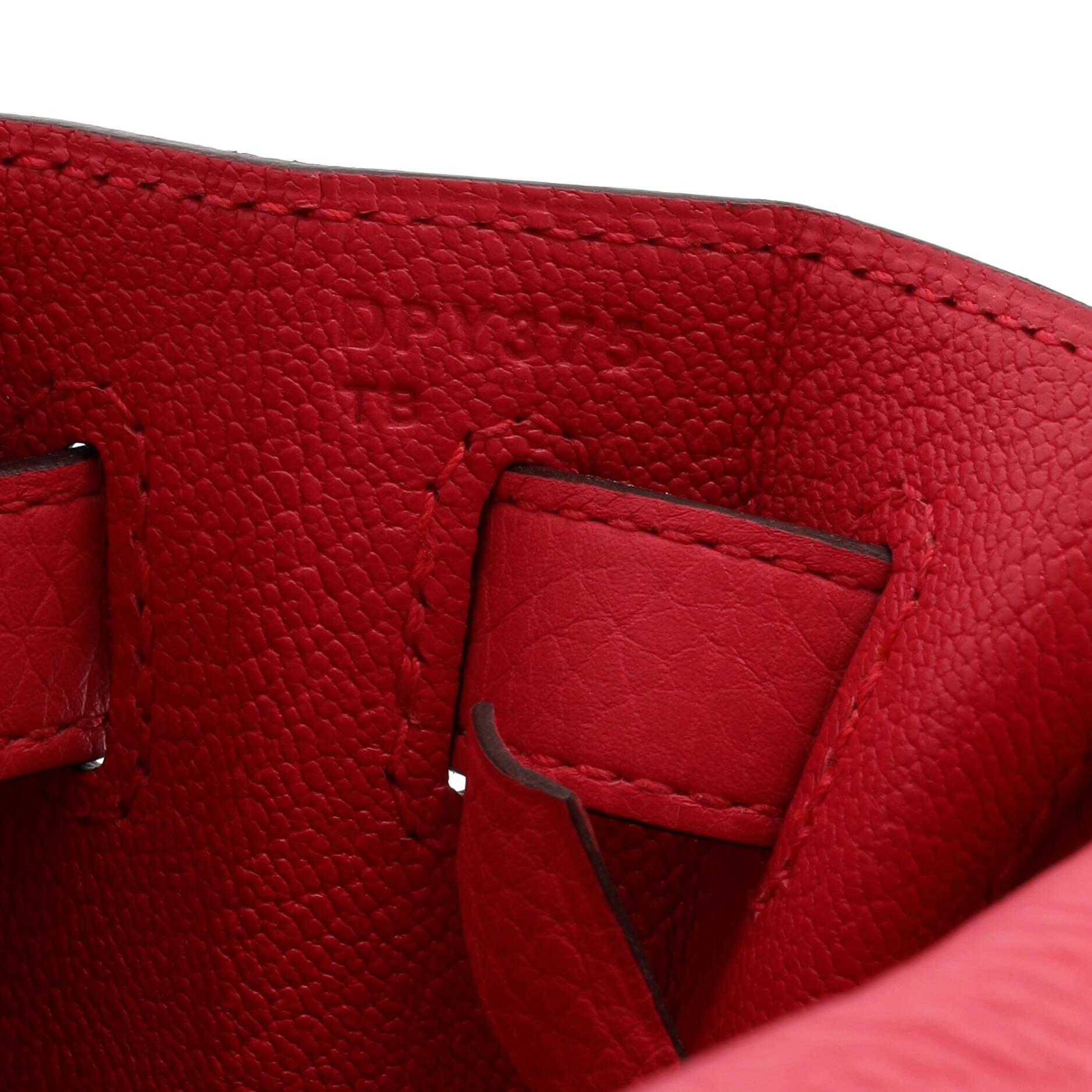Hermes Kelly Handbag Rose Extreme Clemence with Palladium Hardware 28 For Sale 9