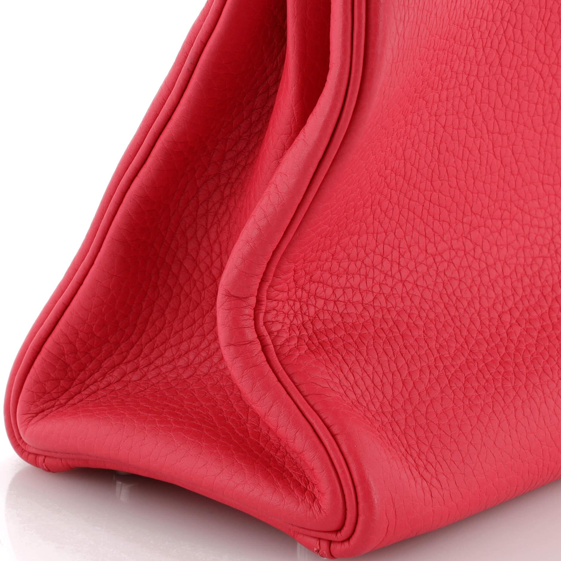 Hermes Kelly Handbag Rose Extreme Clemence with Palladium Hardware 28 For Sale 3
