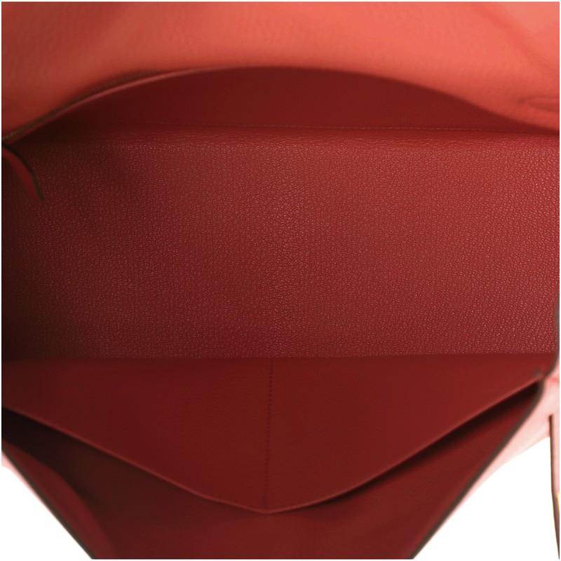 Hermes Kelly Handbag Rose Jaipur Clemence with Gold Hardware 32 1