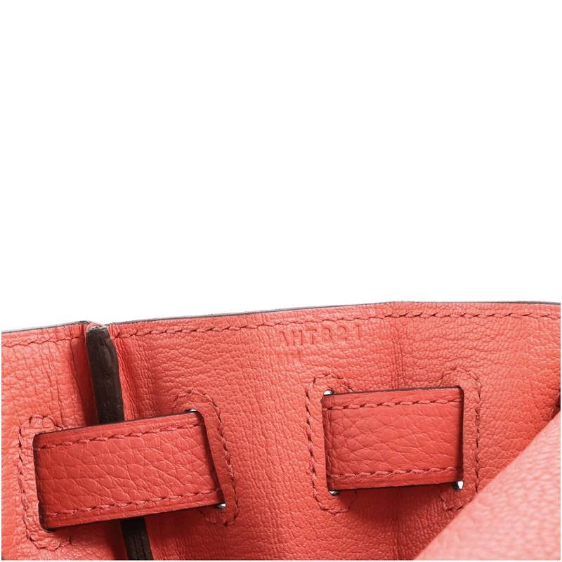 Hermes Kelly Handbag Rose Jaipur Clemence with Palladium Hardware 28 5