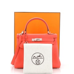 Hermes Kelly Handtasche Rose Jaipur Clemence mit Palladium Hardware 28