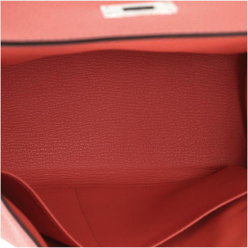Hermes Kelly Handbag Rose Jaipur Clemence with Palladium Hardware 28 1