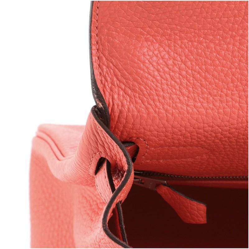 Hermes Kelly Handbag Rose Jaipur Clemence with Palladium Hardware 28 3