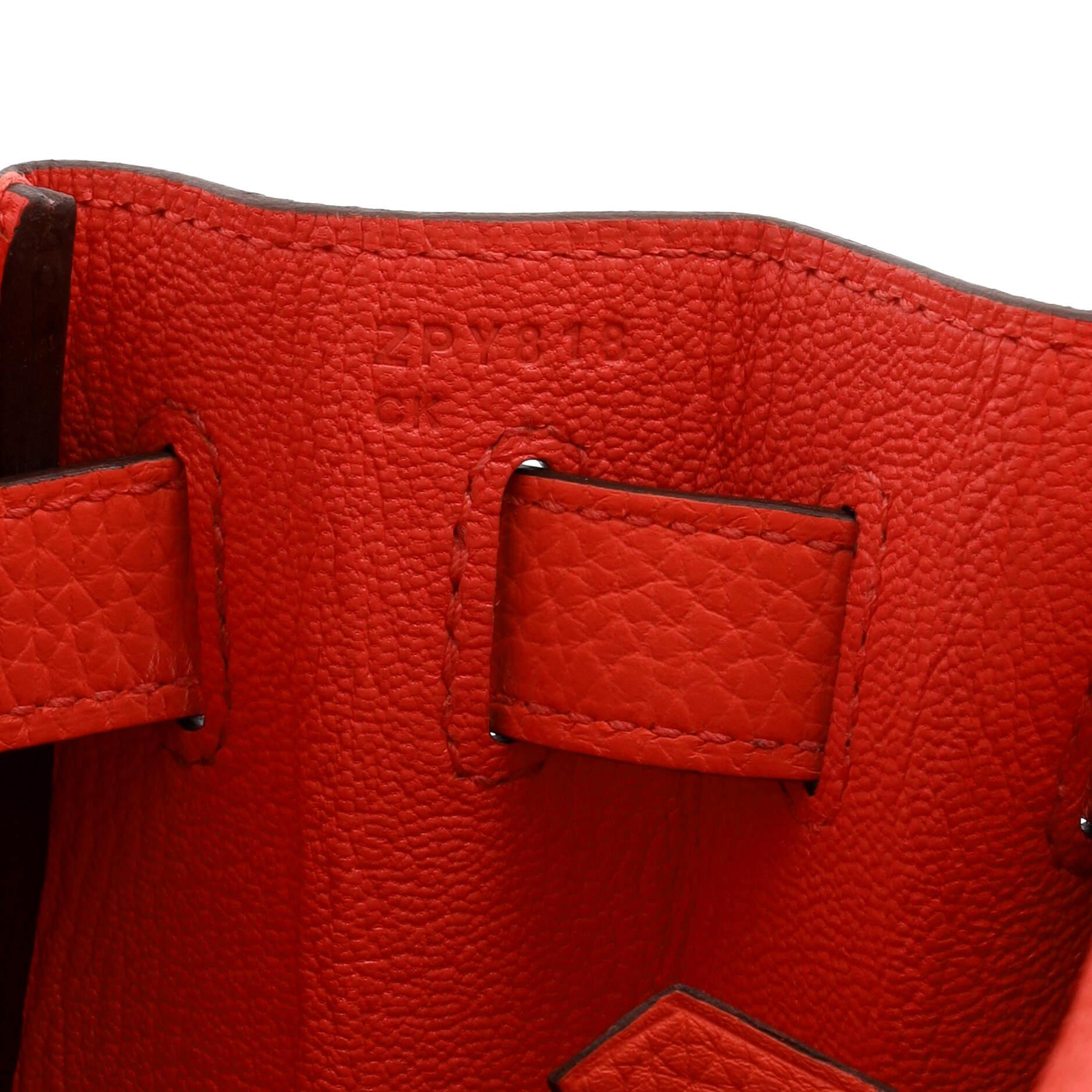 Hermes Kelly Handbag Rose Jaipur Clemence with Palladium Hardware 28 For Sale 5
