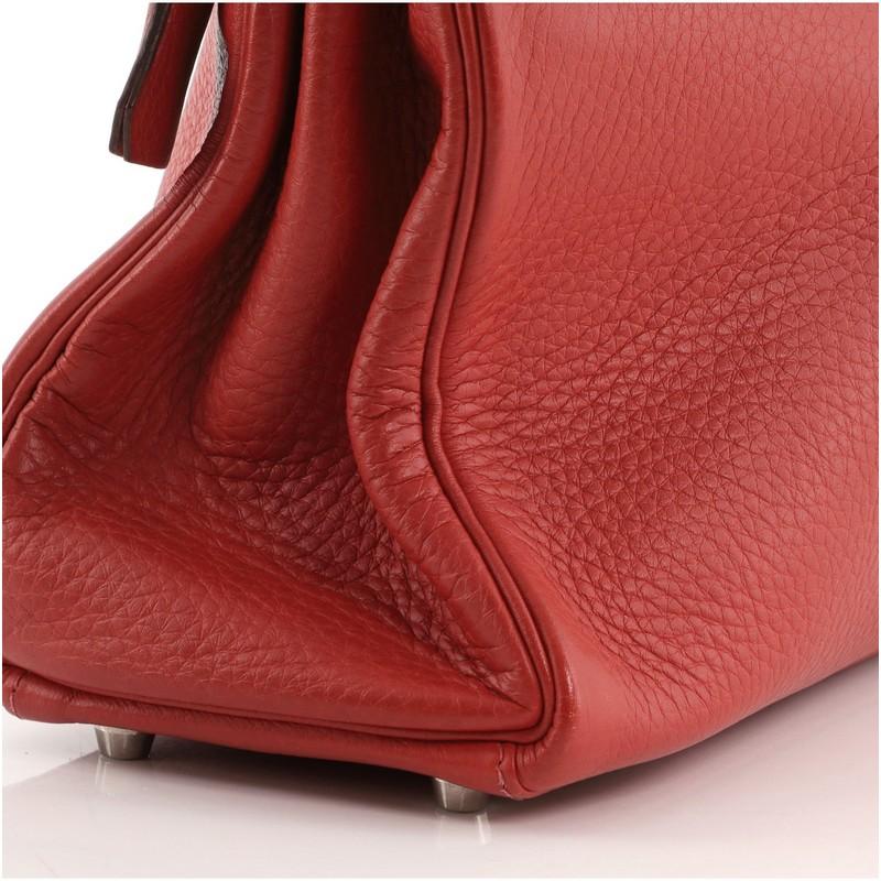 Hermes Kelly Handbag Rouge Casaque Clemence with Palladium Hardware 28 2