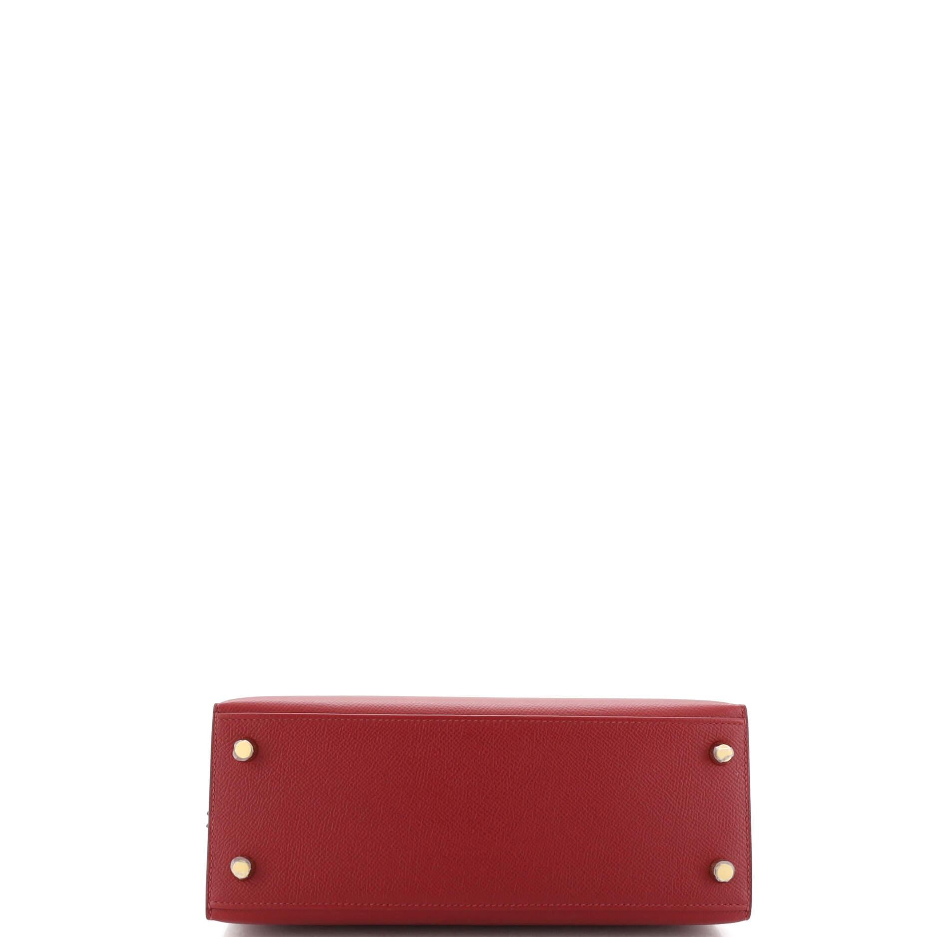 Hermes Kelly Handbag Rouge Grenat Epsom with Gold Hardware 25 1