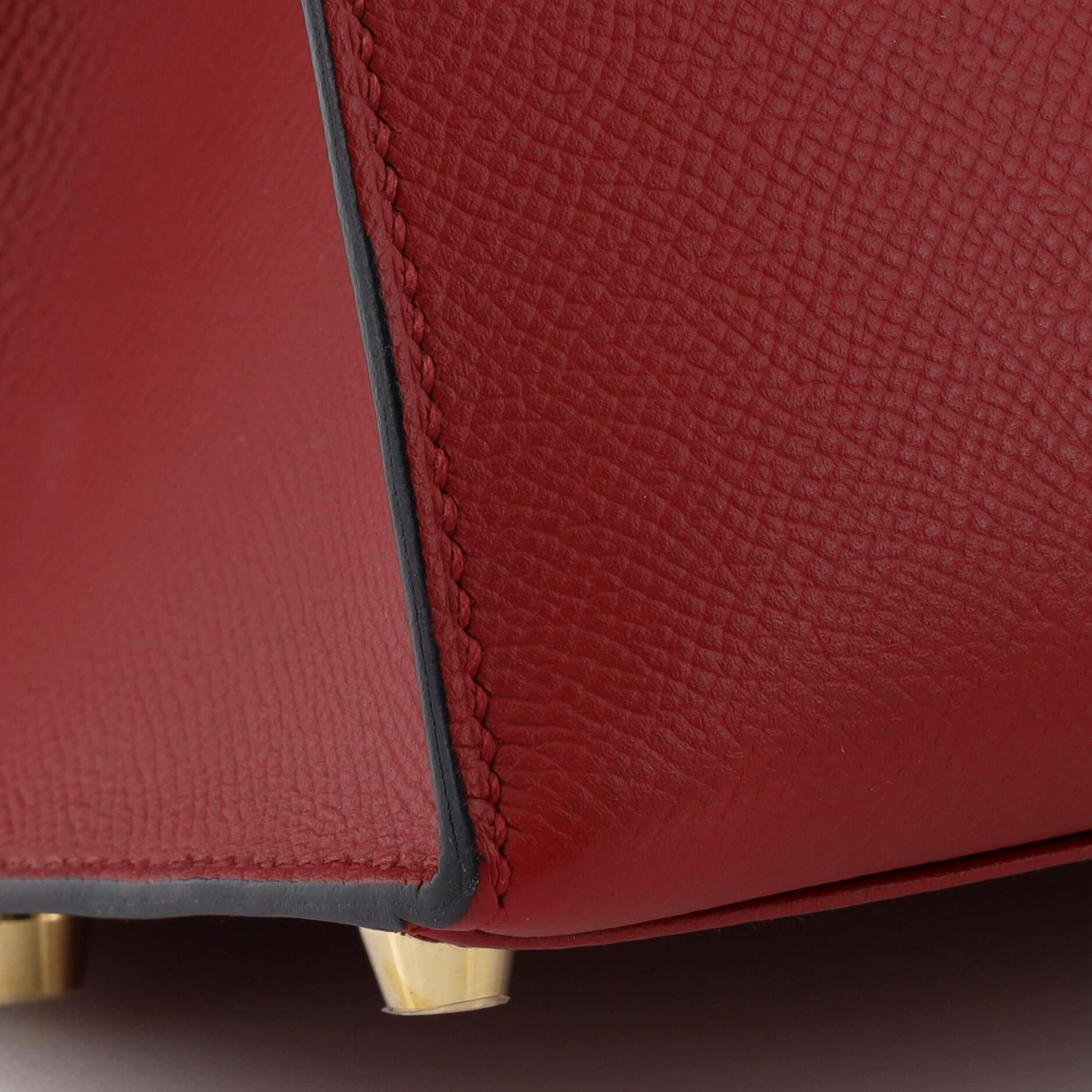 Hermes Kelly Handbag Rouge Grenat Epsom with Gold Hardware 32 5