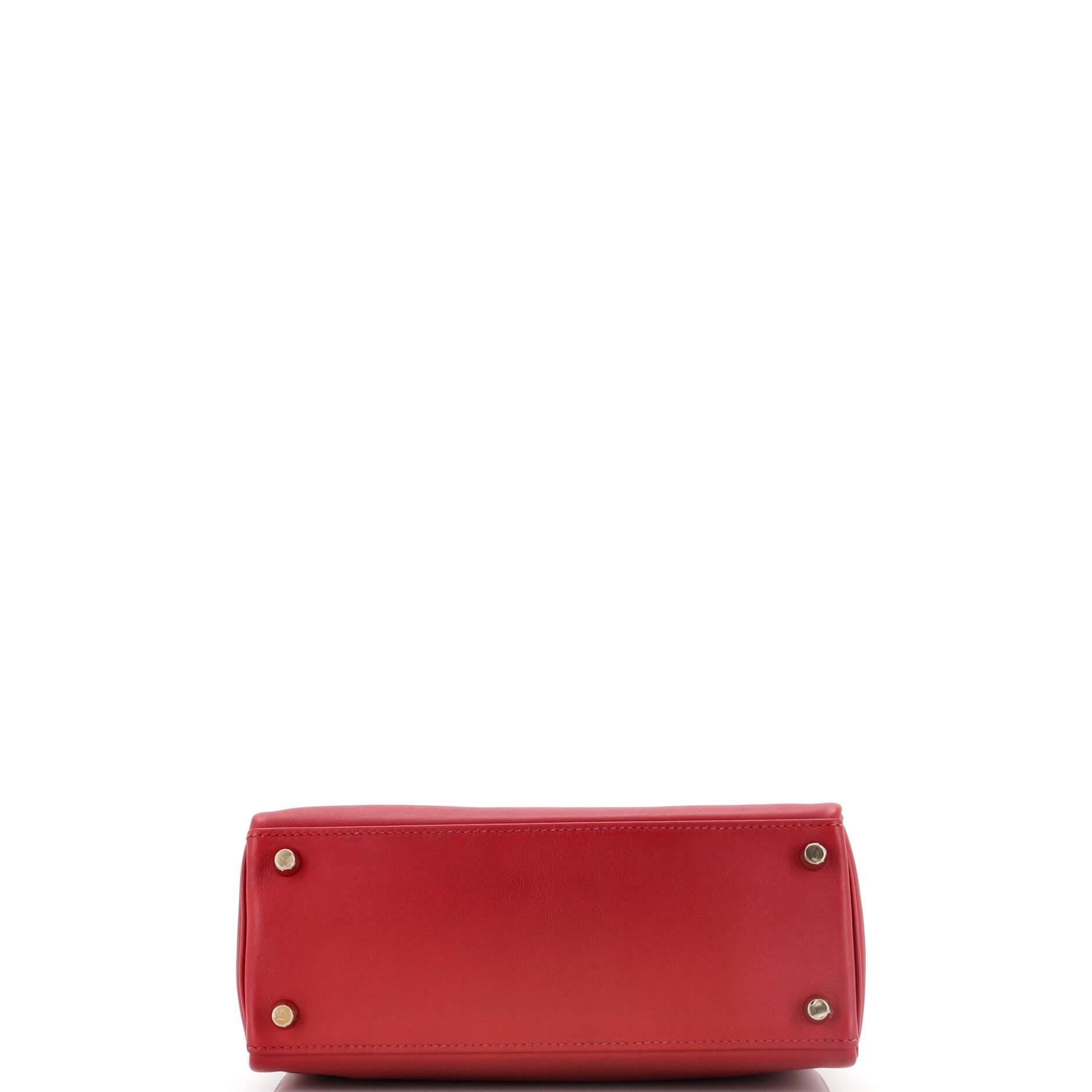 Hermes Kelly Handbag Rouge Grenat Swift with Gold Hardware 25 1