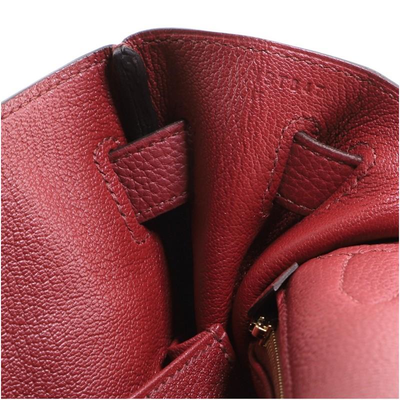 Hermes Kelly Handbag Rouge Grenat Togo with Gold Hardware 32 6