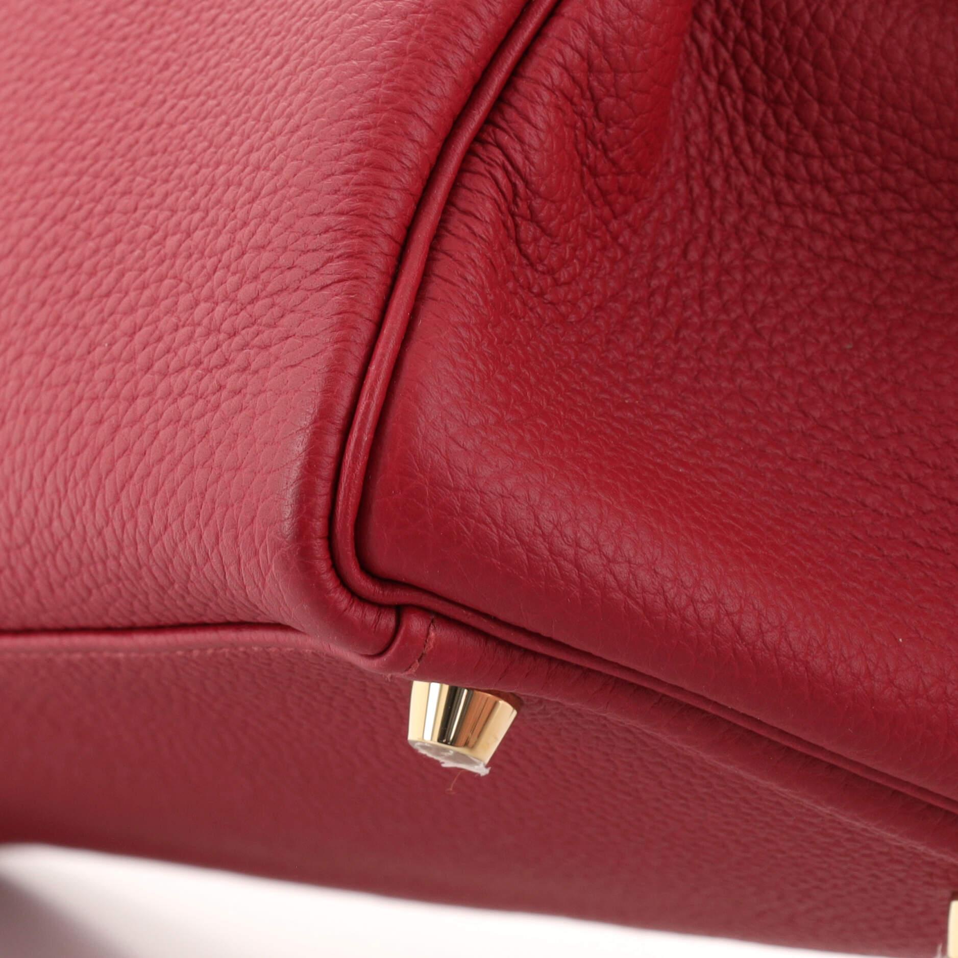Hermes Kelly Handbag Rouge Grenat Togo with Gold Hardware 32 2
