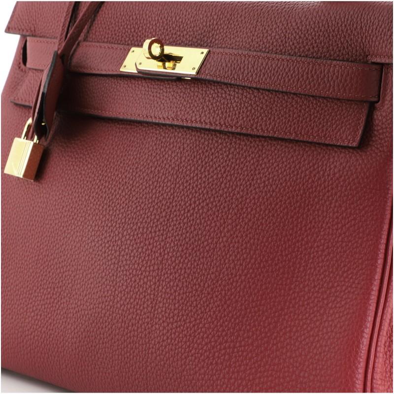 Hermes Kelly Handbag Rouge Grenat Togo with Gold Hardware 32 3