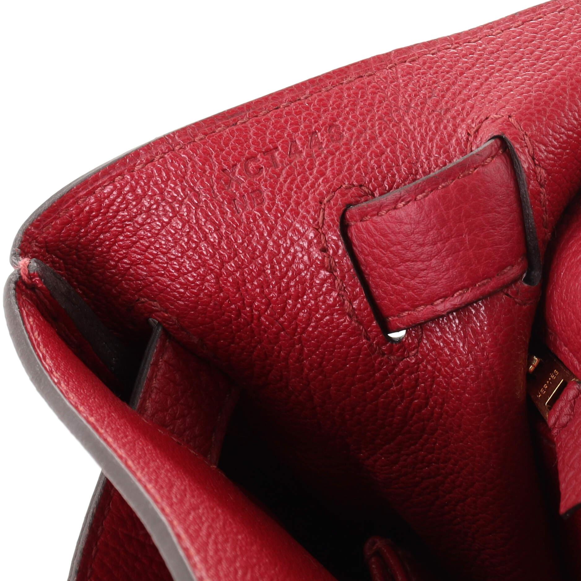 Hermes Kelly Handbag Rouge Grenat Togo with Gold Hardware 32 4