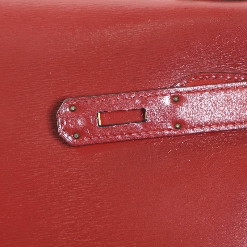  Hermes  Kelly Handbag Rouge H Box Calf with Gold Hardware 32 3