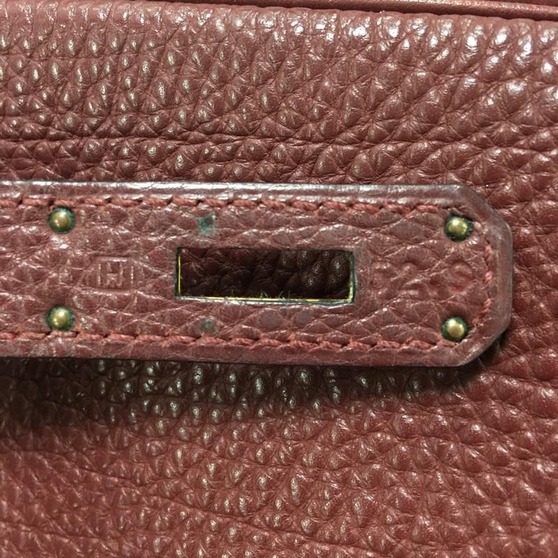 Hermes Kelly Handbag Rouge H Togo with Gold Hardware 32 5