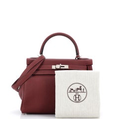Hermes Kelly Handbag Rouge H Togo with Palladium Hardware 28
