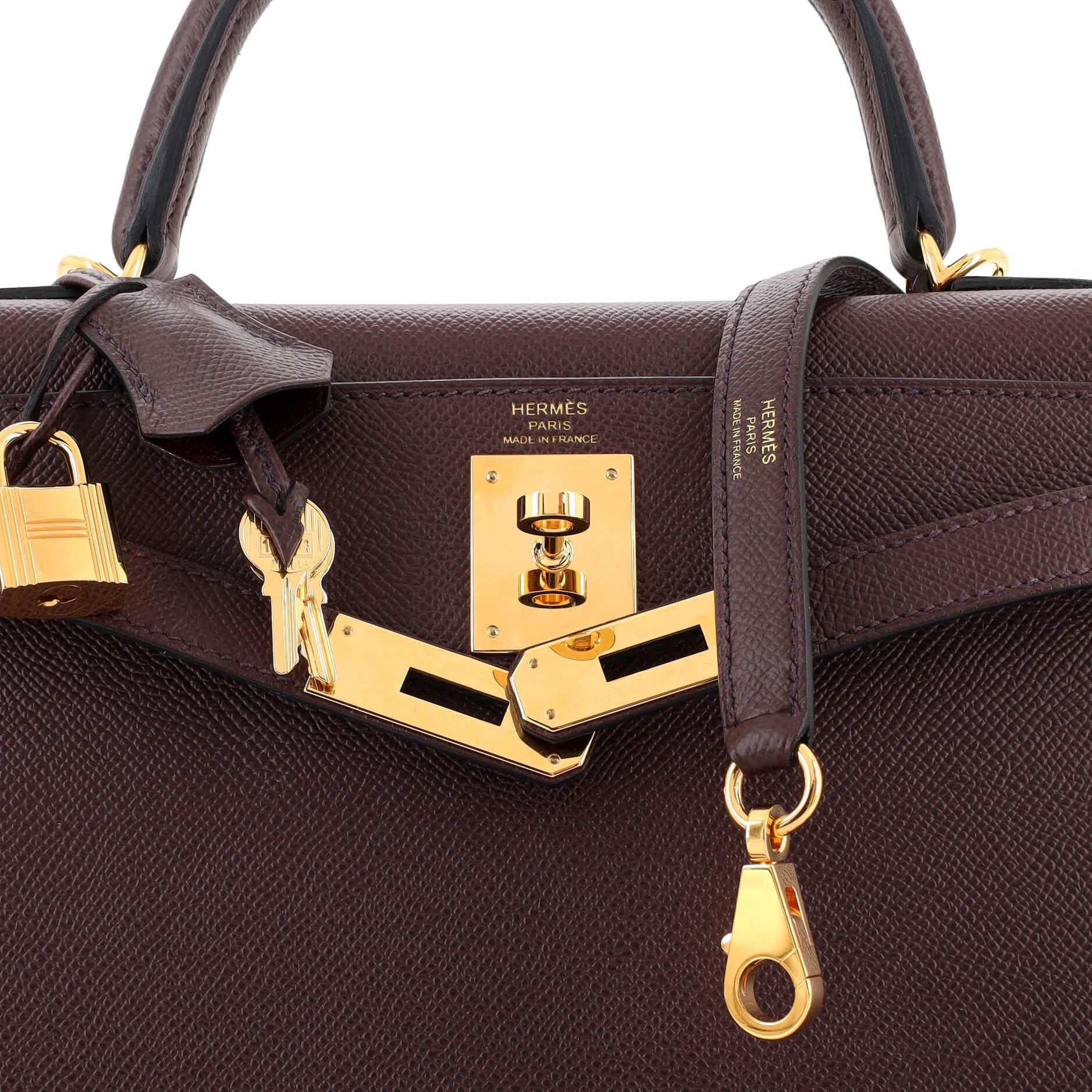 Hermes Kelly Handbag Rouge Sellier Epsom with Gold Hardware 28 2