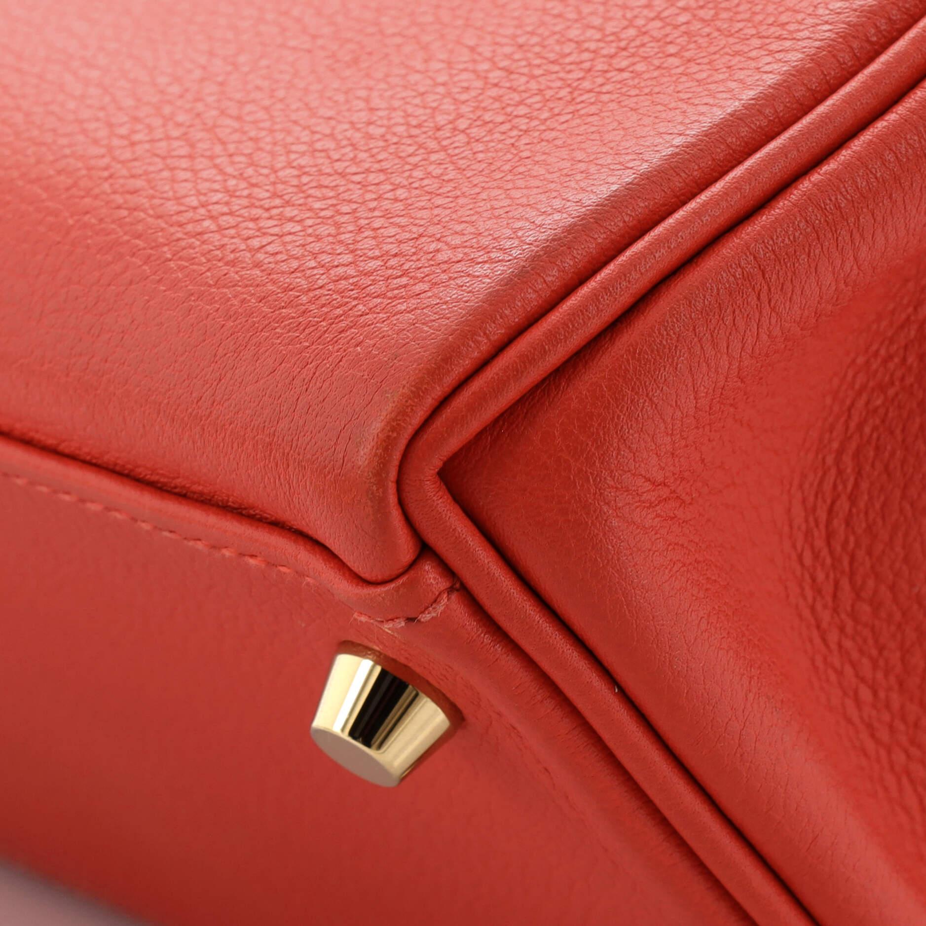 Hermes Kelly Handbag Rouge Tomate Evercolor with Gold Hardware 28 4