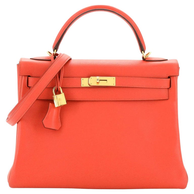 Sell Hermès Kelly 28 Rouge Pivoine Togo GHW - Red