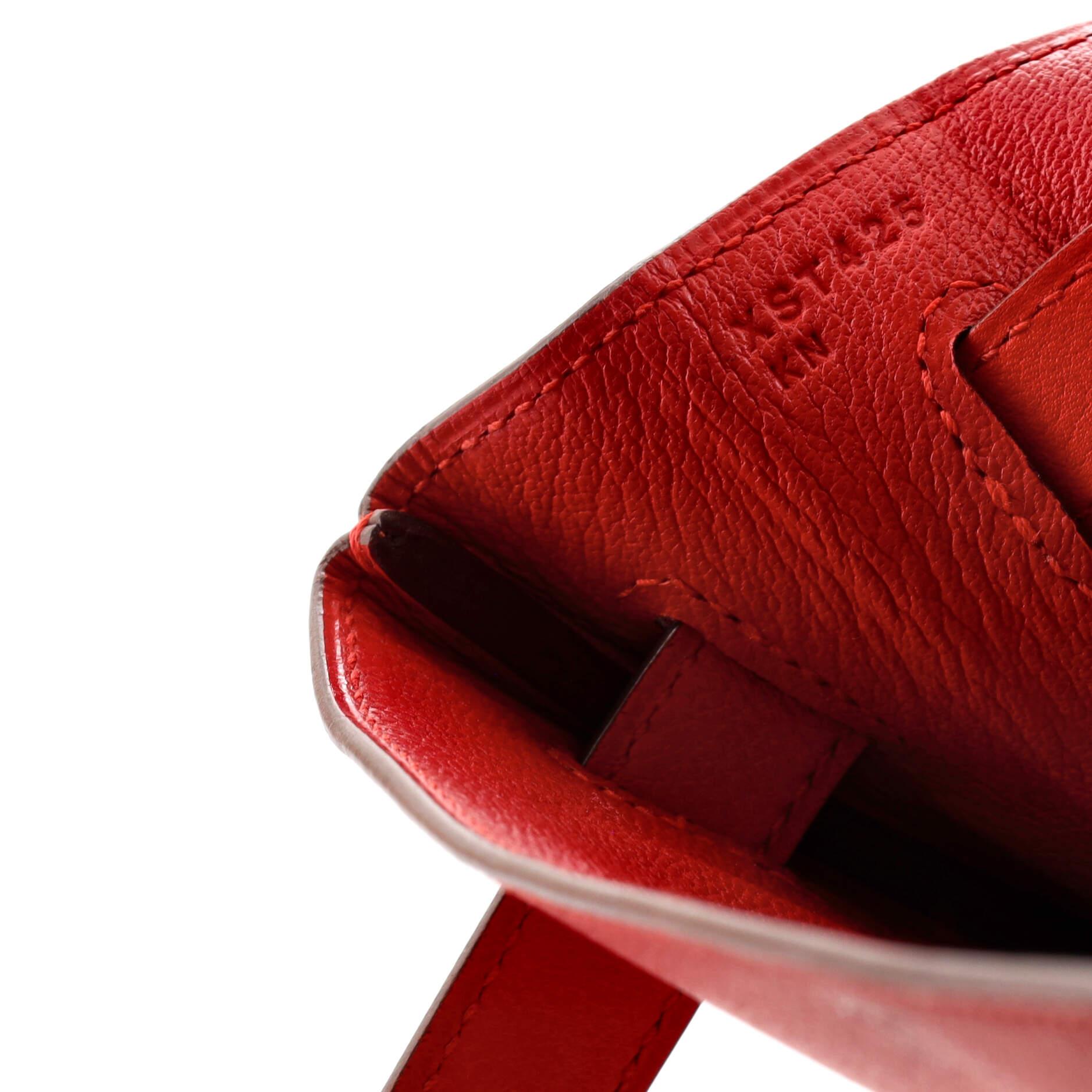 Hermes Kelly Handbag Rouge Tomate Evercolor with Palladium Hardware 32 6