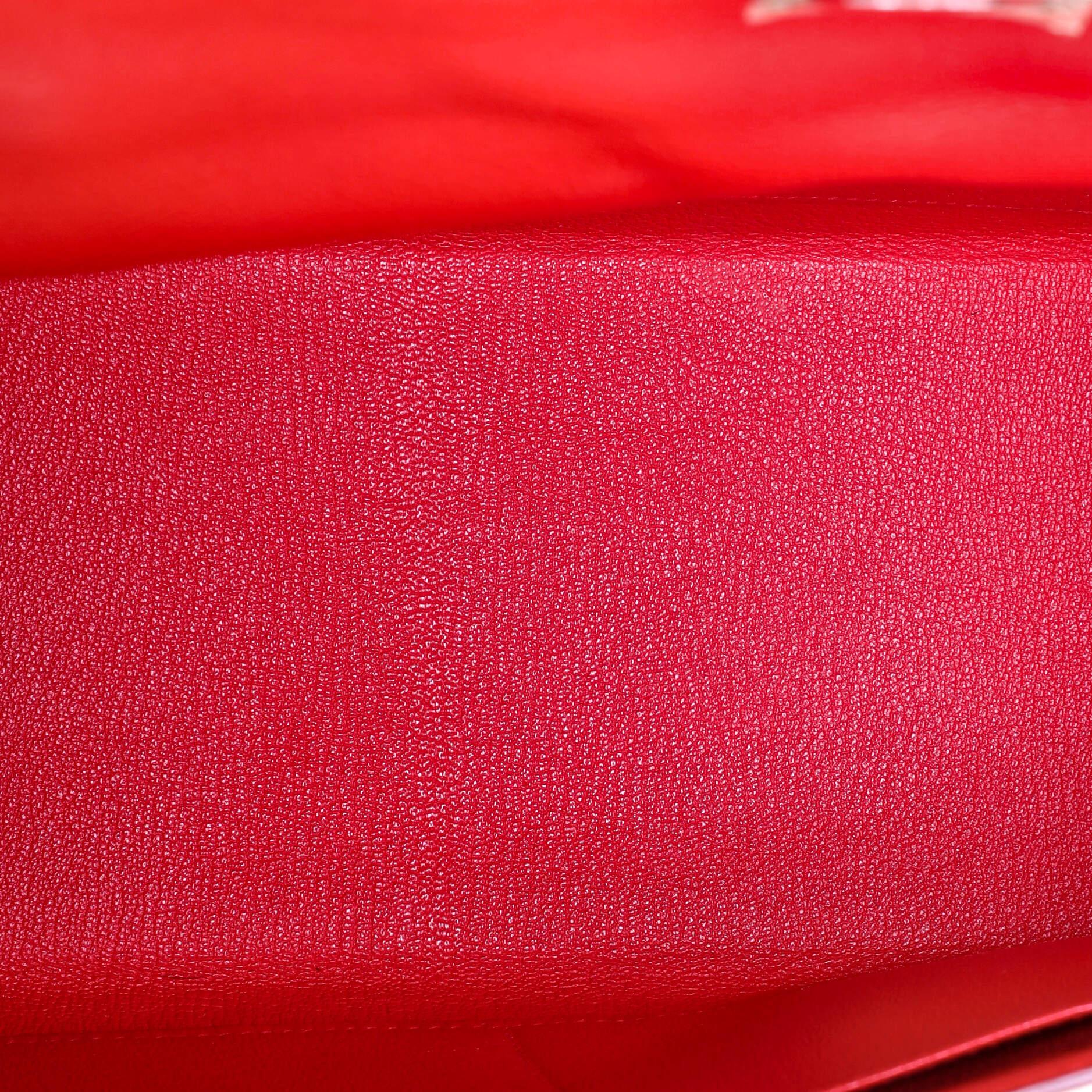 Hermes Kelly Handbag Rouge Tomate Evercolor with Palladium Hardware 32 2