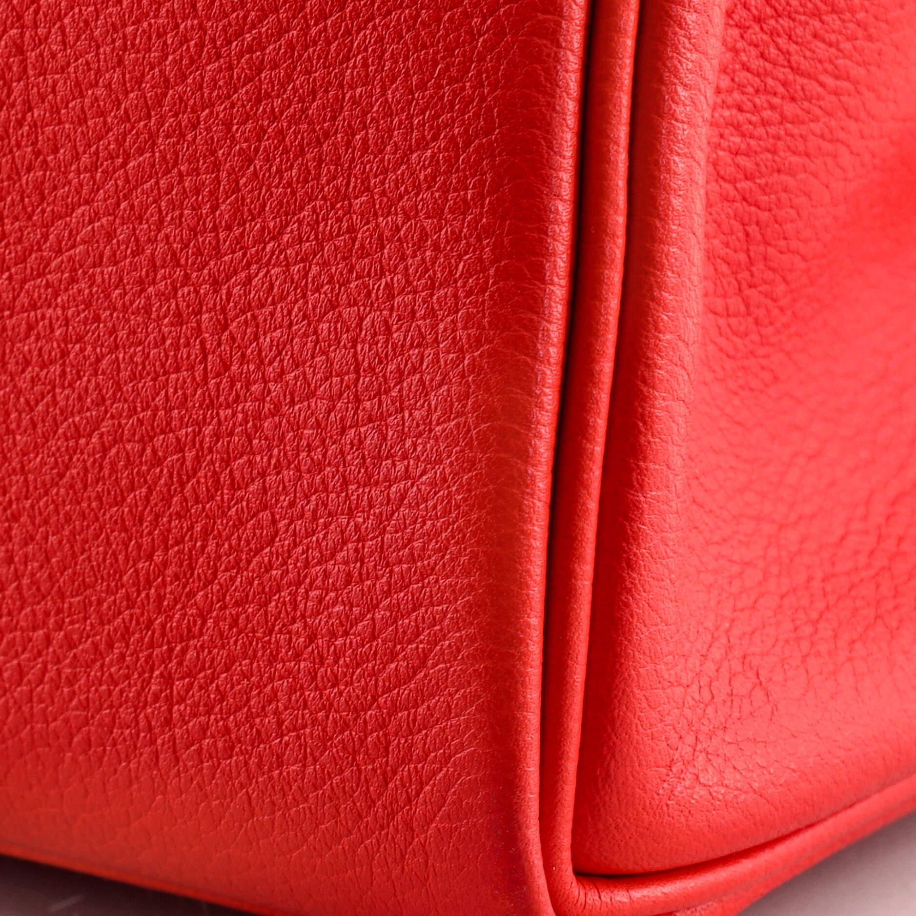 Hermes Kelly Handbag Rouge Tomate Evercolor with Palladium Hardware 32 5