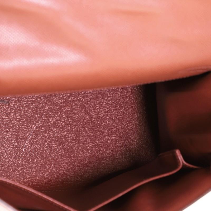 Hermes Kelly Handbag Rouge Venetian Epsom with Palladium Hardware 28 1
