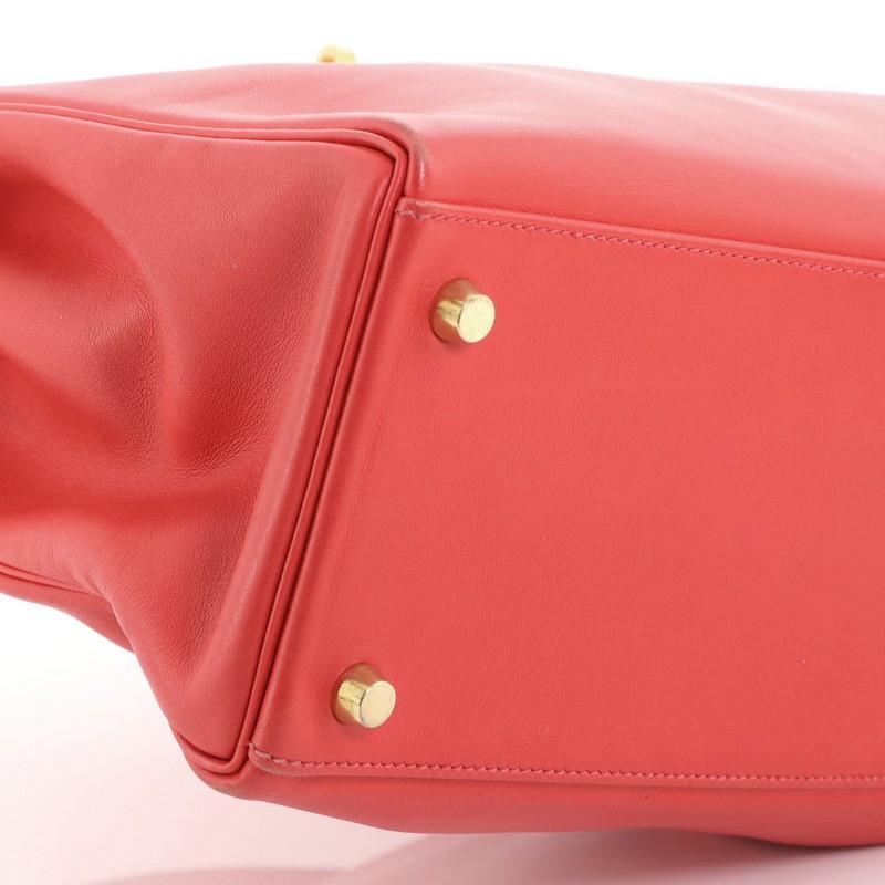 Hermes Kelly Handbag Rouge Vif Gulliver with Gold Hardware 32 2