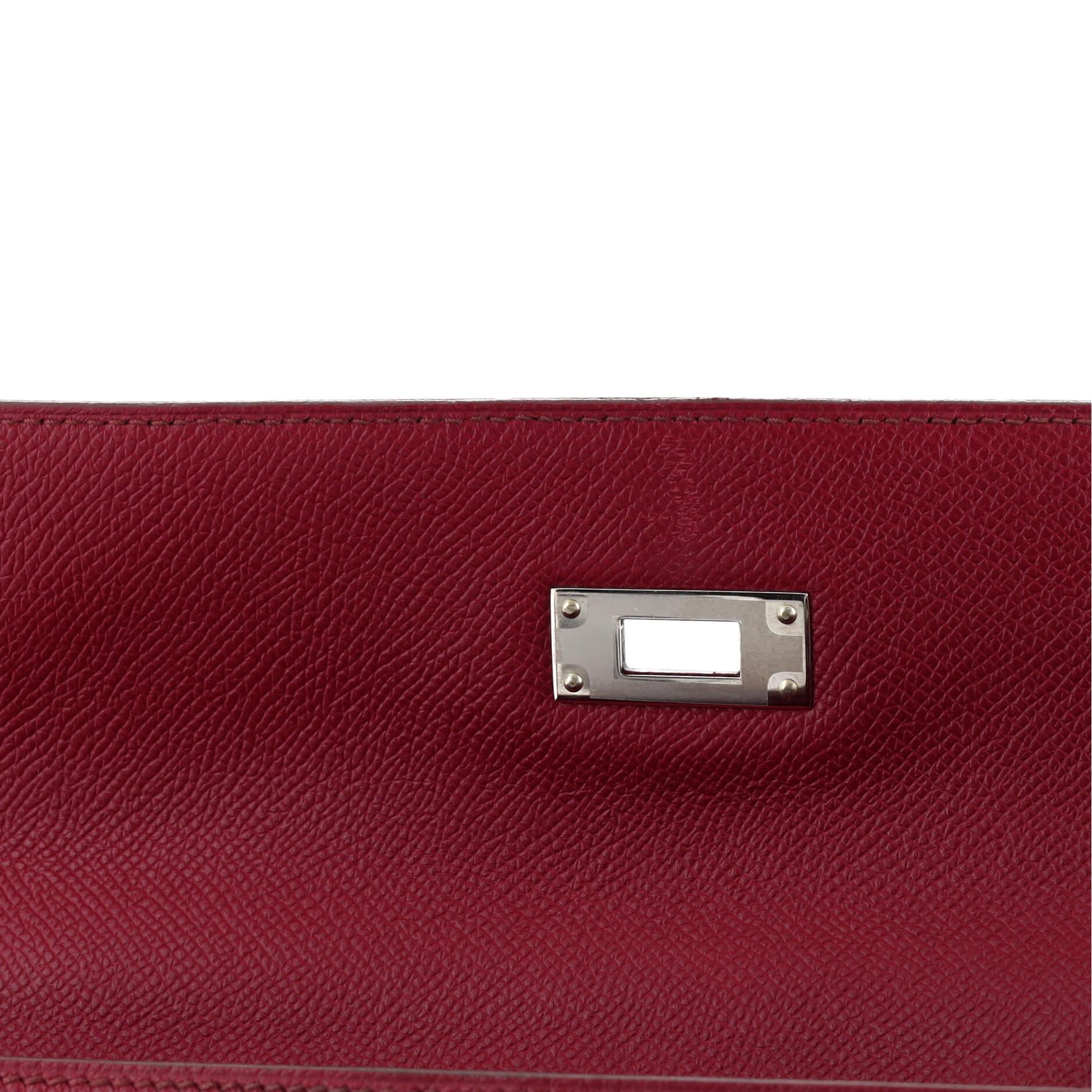 Hermes Kelly Handbag Rubis Epsom with Palladium Hardware 32 3