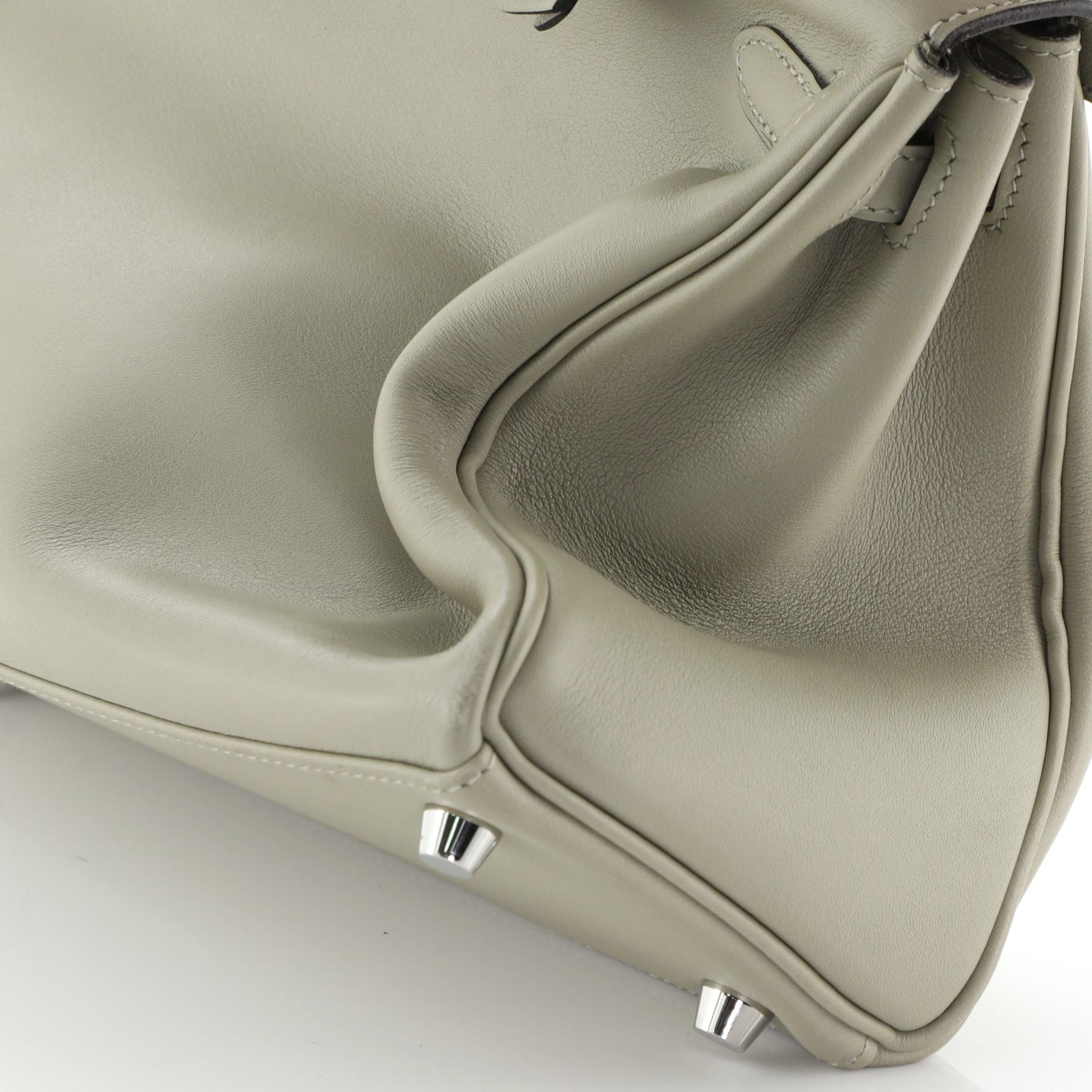 Hermes Kelly Handbag Sauge Swift With Palladium Hardware 25  1