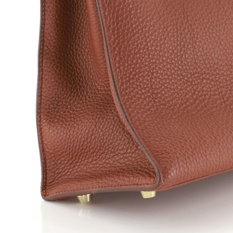 Women's or Men's Hermes Kelly Handbag Sienne Togo with Gold Hardware 32