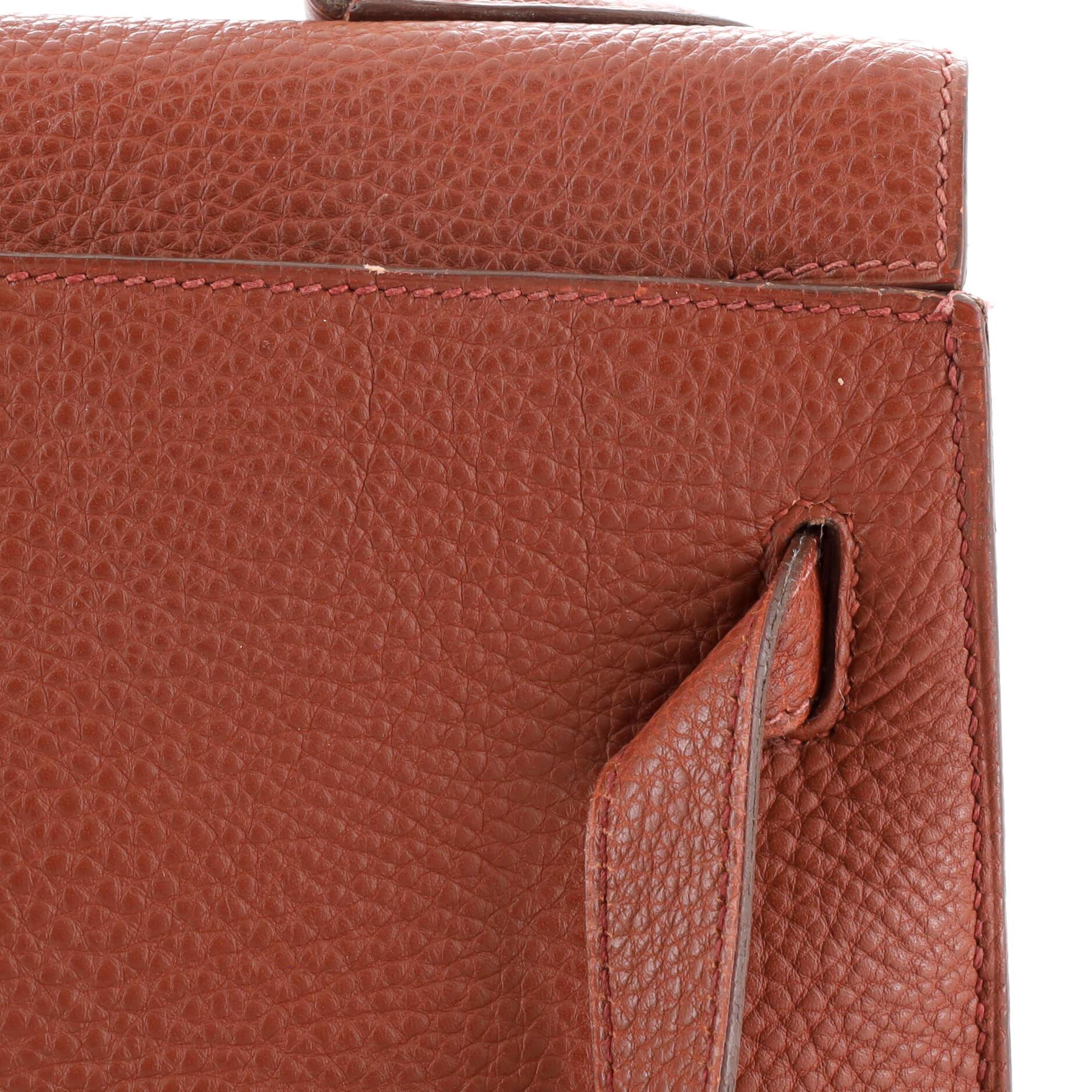 Hermes Kelly Handbag Sienne Togo with Gold Hardware 32 4