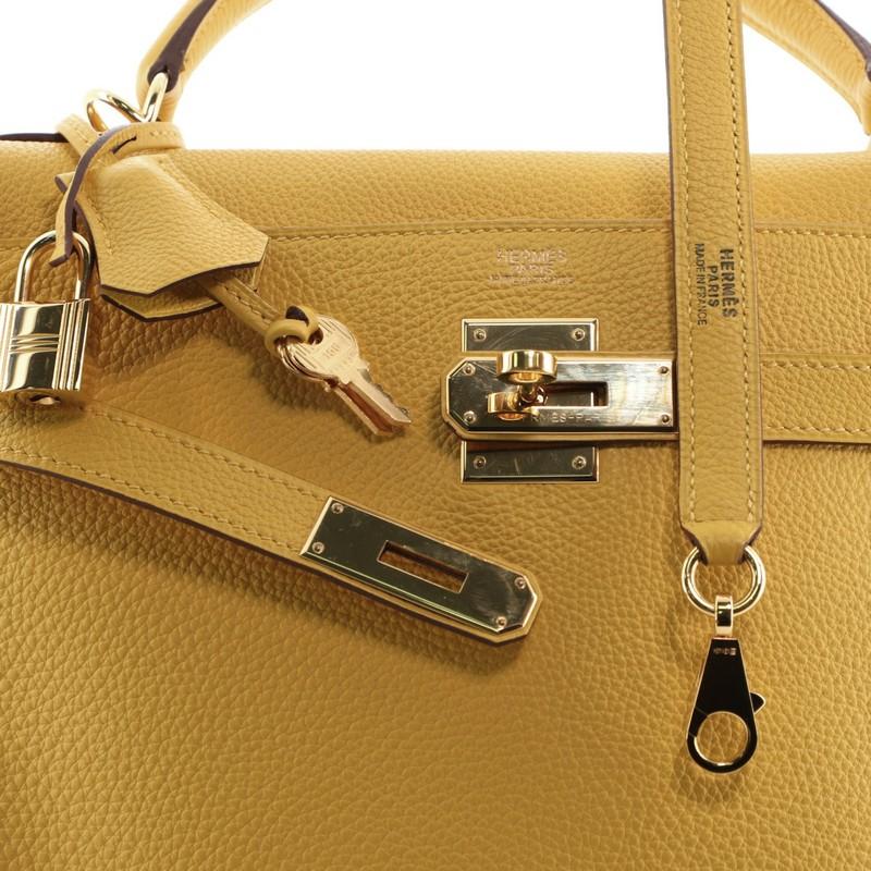 Hermes Kelly Handtasche Soleil Clemence mit Gold Hardware 32 2