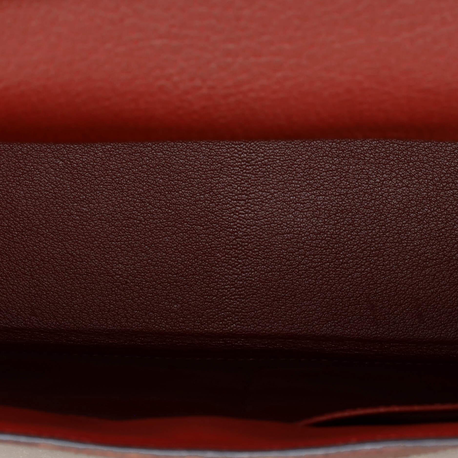 Hermes Kelly Handbag Toile and Red Chevre de Coromandel with Gold Hardware 35 2