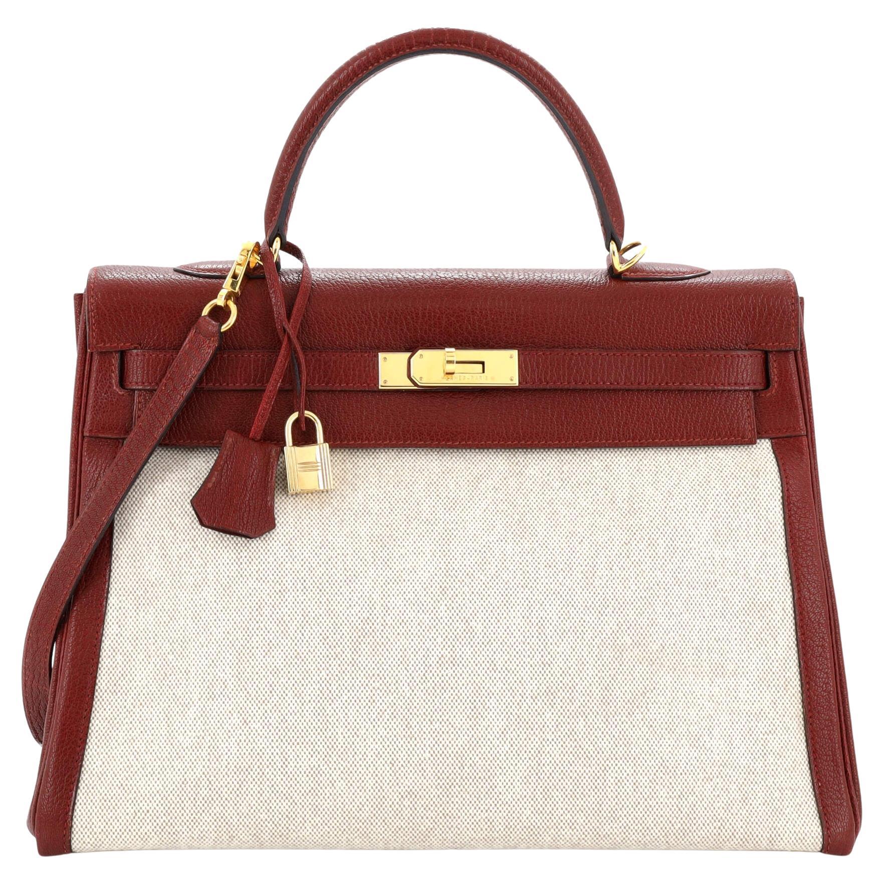 Hermes Vespa Bag Toile and Leather PM at 1stDibs