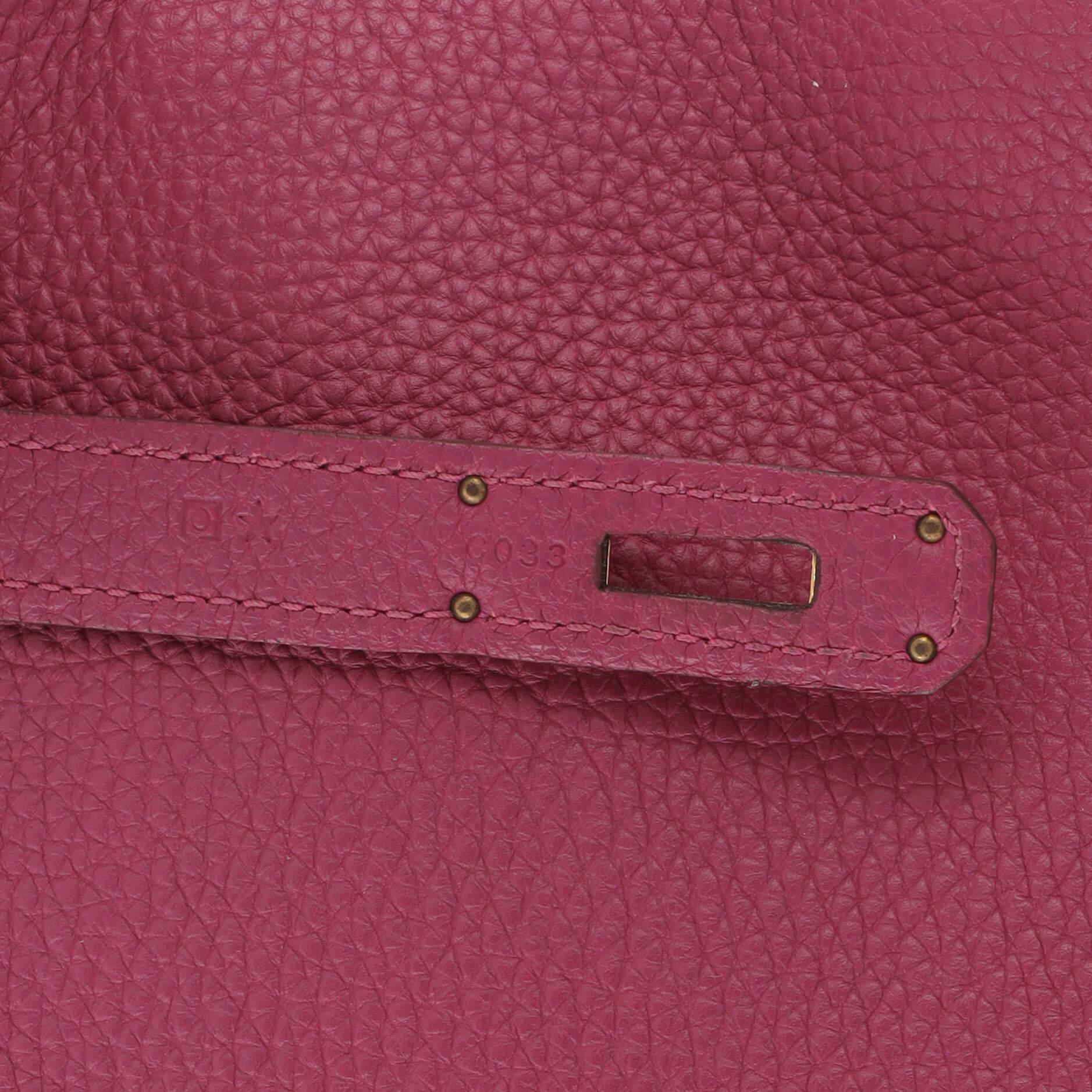 Hermes Kelly Handbag Tosca Togo With Gold Hardware 35 For Sale 8