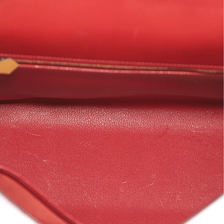Hermes Kelly Handbag Tricolor Box With Gold Hardware 32 at 1stDibs