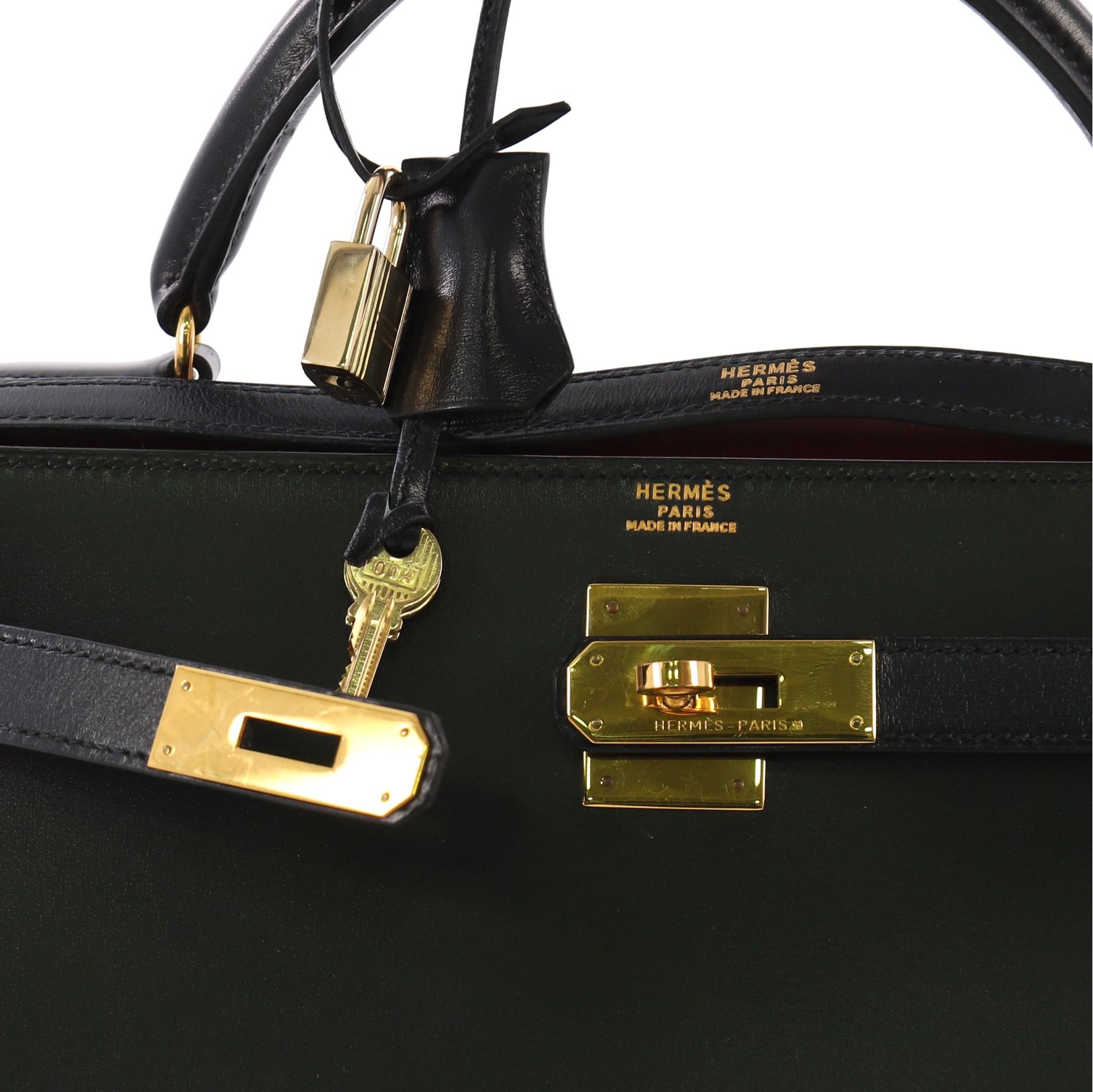 Hermes Kelly Handbag Tricolor Box with Gold Hardware 32 2