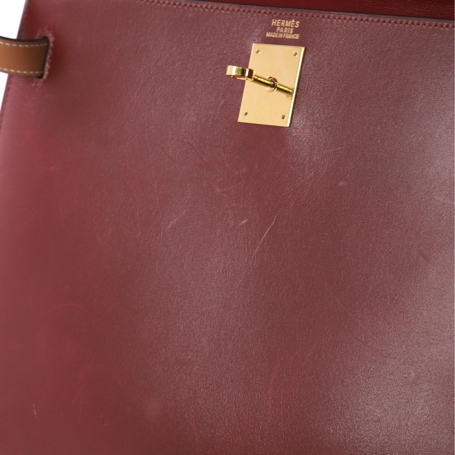 Hermes Kelly Handbag Tricolor Box With Gold Hardware 32 3