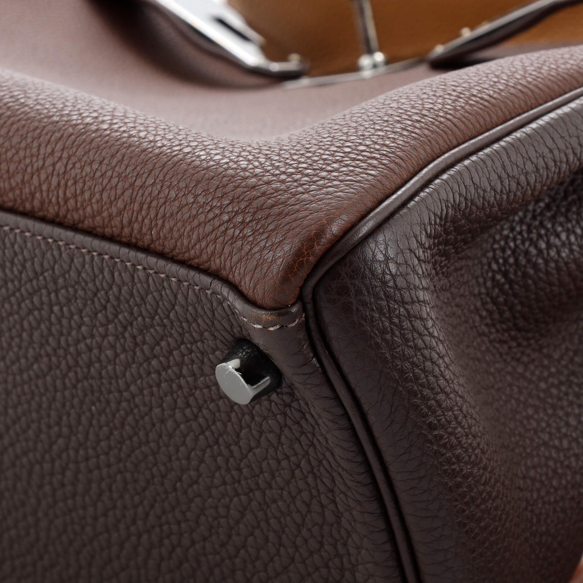 Hermes Kelly Handbag Tricolor Togo with Ruthenium Hardware 28 For Sale 6