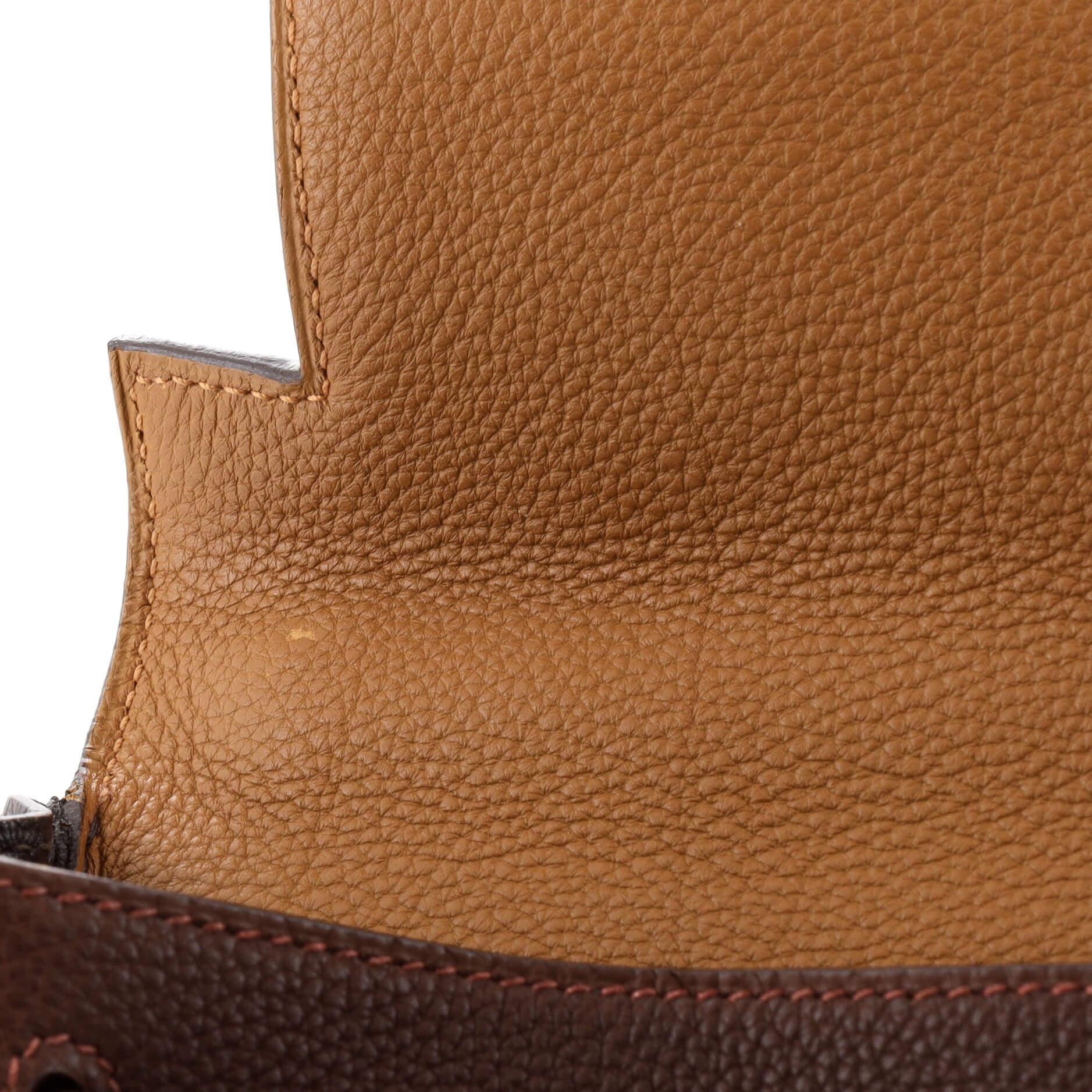 Hermes Kelly Handbag Tricolor Togo with Ruthenium Hardware 28 For Sale 7
