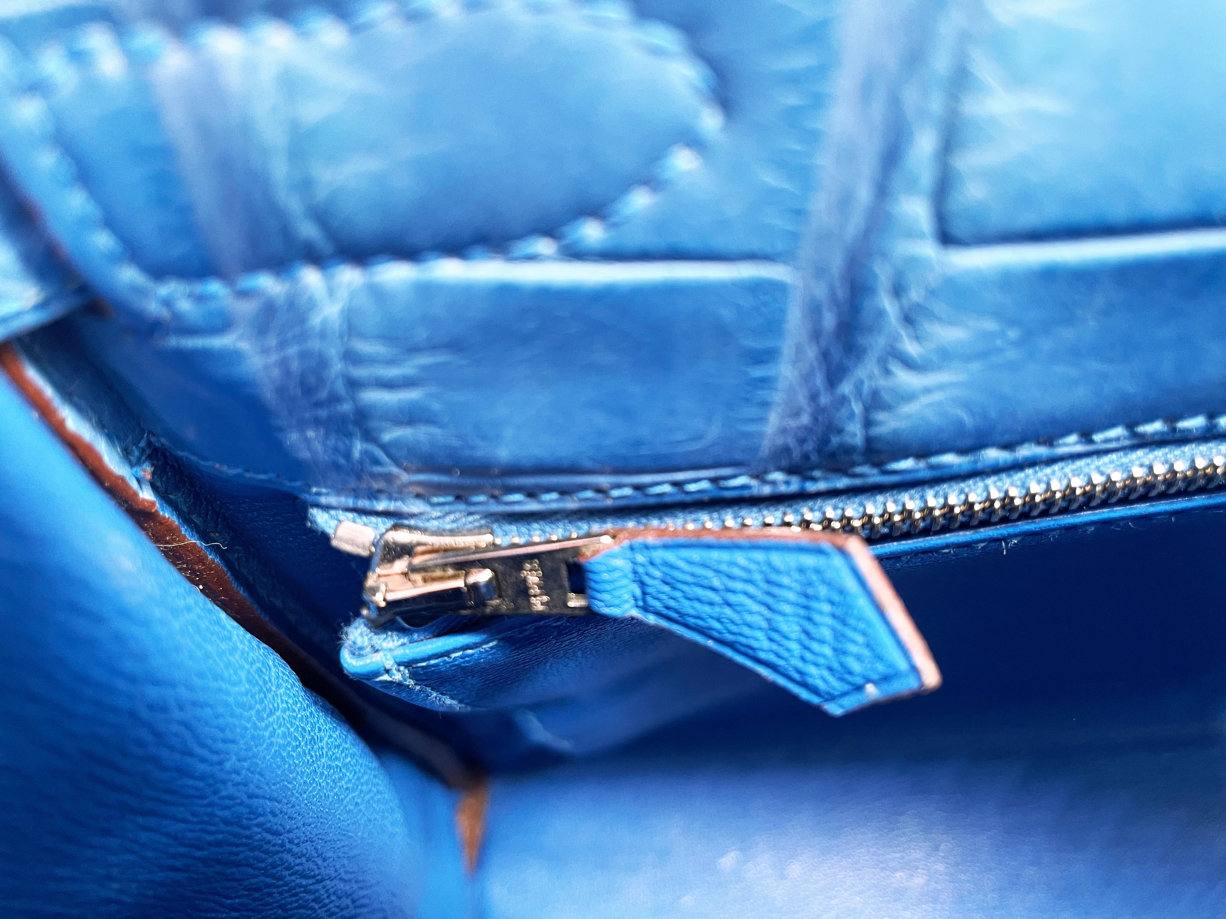 Hermès Kelly handbag turned over 35 in Mat Mykonos alligator leather For Sale 6