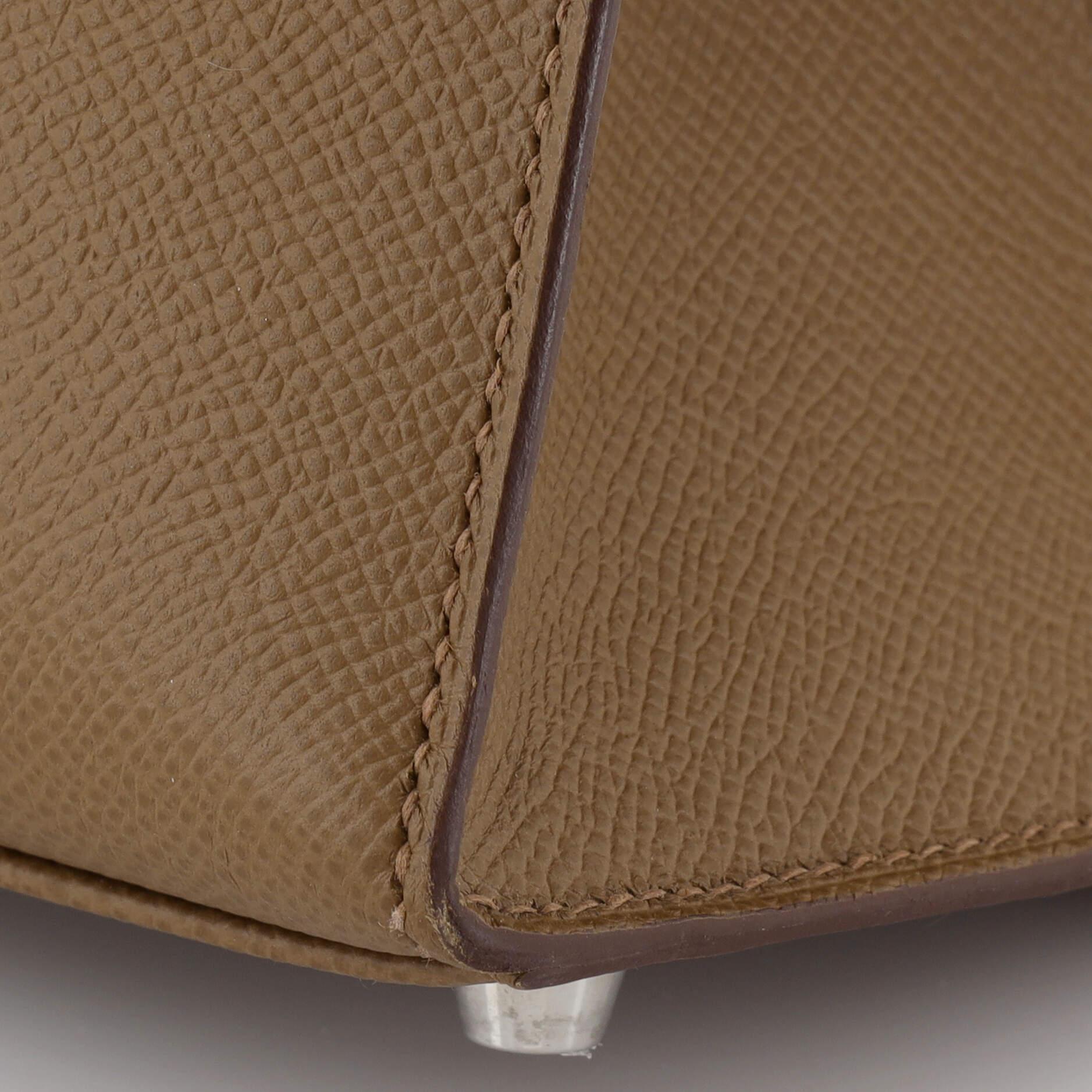 Hermes Kelly Handbag Verso Epsom with Palladium Hardware 28 4